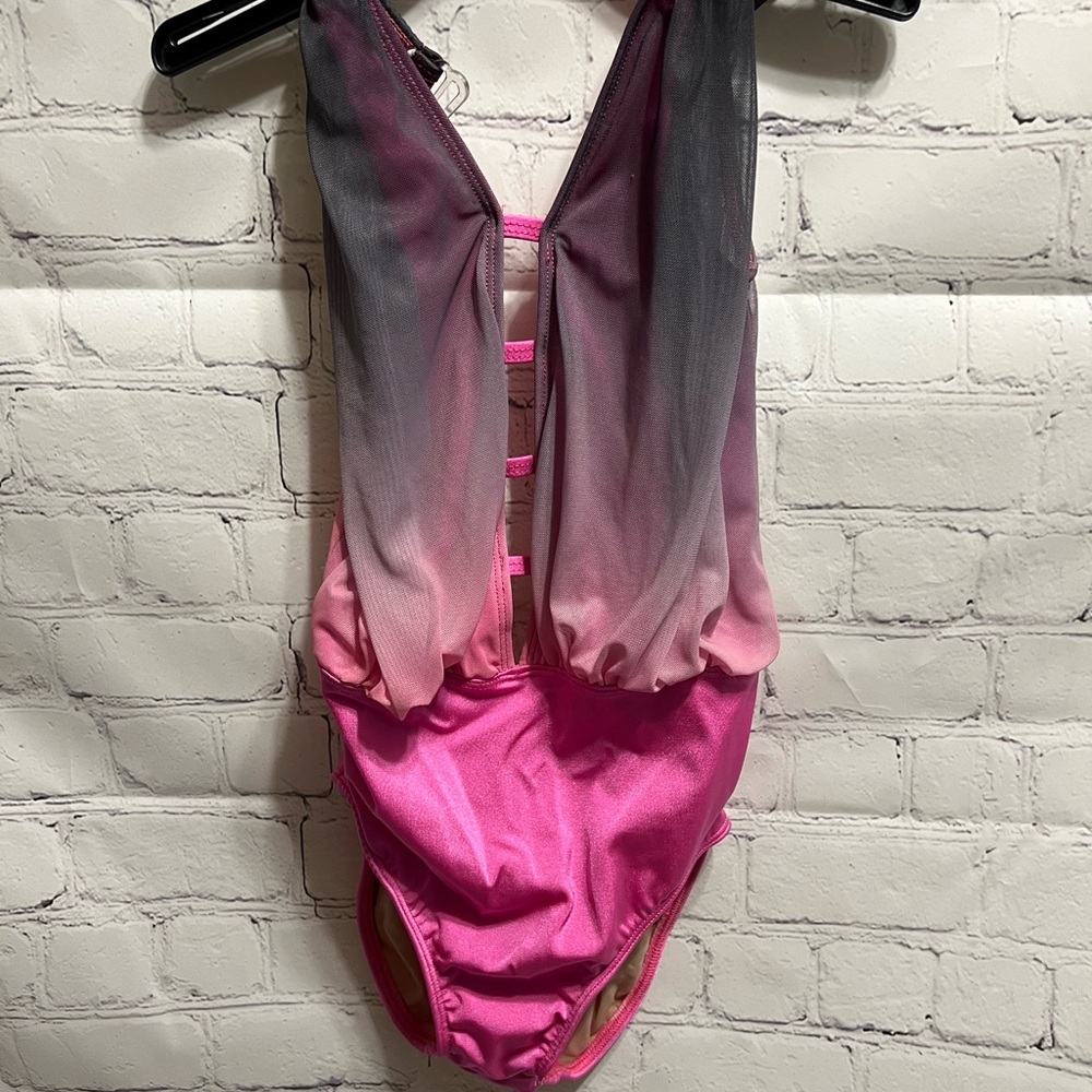 Sokali Ombré mesh Pink Gray Leotard